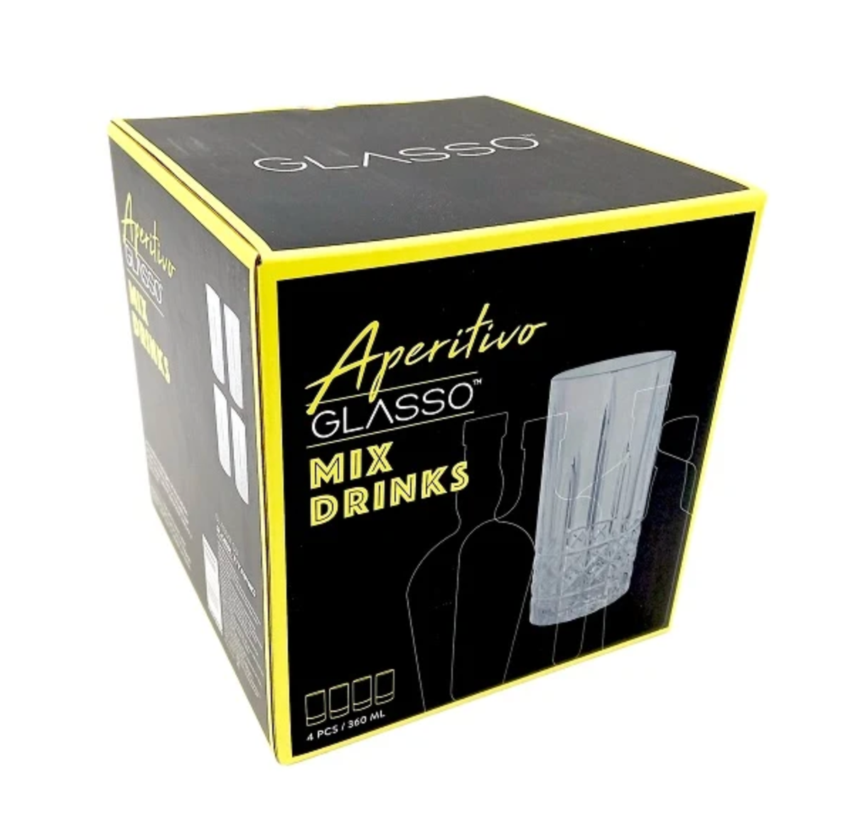 Set 4 Vasos Mix Drinks Vintage Glasso
