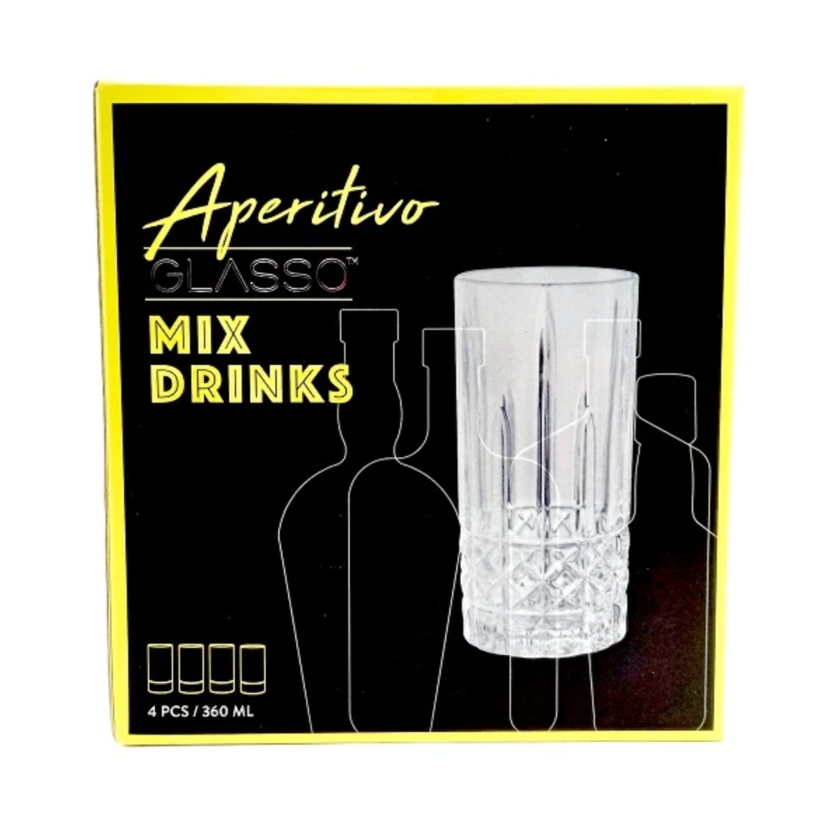 Set 4 Vasos Mix Drinks Vintage Glasso