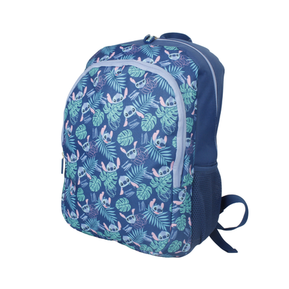 Set Juvenil 3 Piezas Stitch Mochila + Lonchera + Estuche Azul
