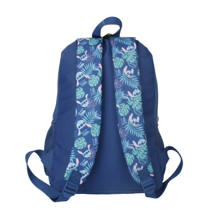 Set Juvenil 3 Piezas Stitch Mochila + Lonchera + Estuche Azul