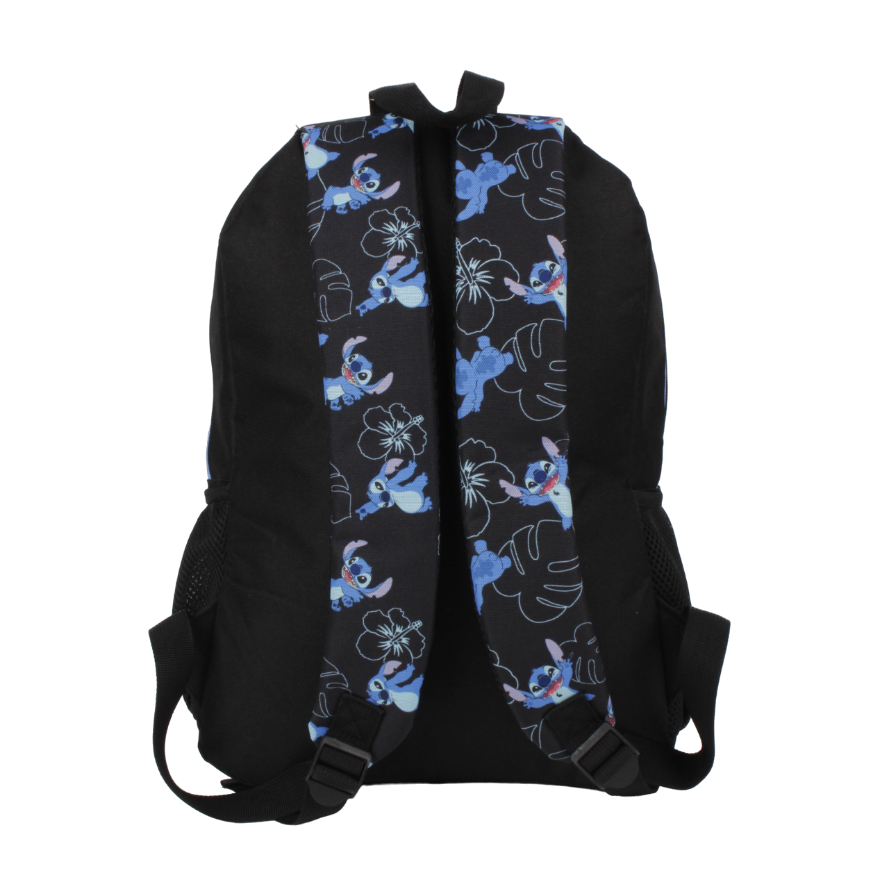 Set Juvenil 3 Piezas Stitch Mochila + Lonchera + Estuche Azul Negro