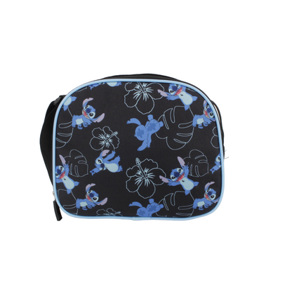Set Juvenil 3 Piezas Stitch Mochila + Lonchera + Estuche Azul Negro