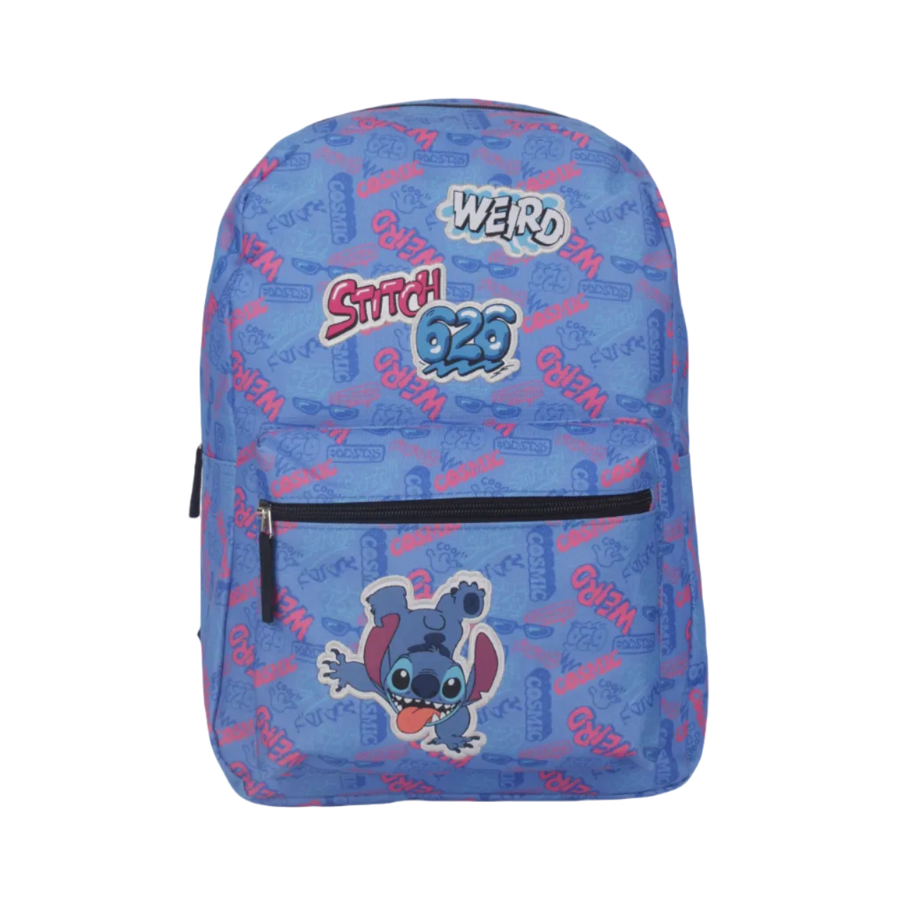 Mochila Juvenil Stitch Parches Lavanda