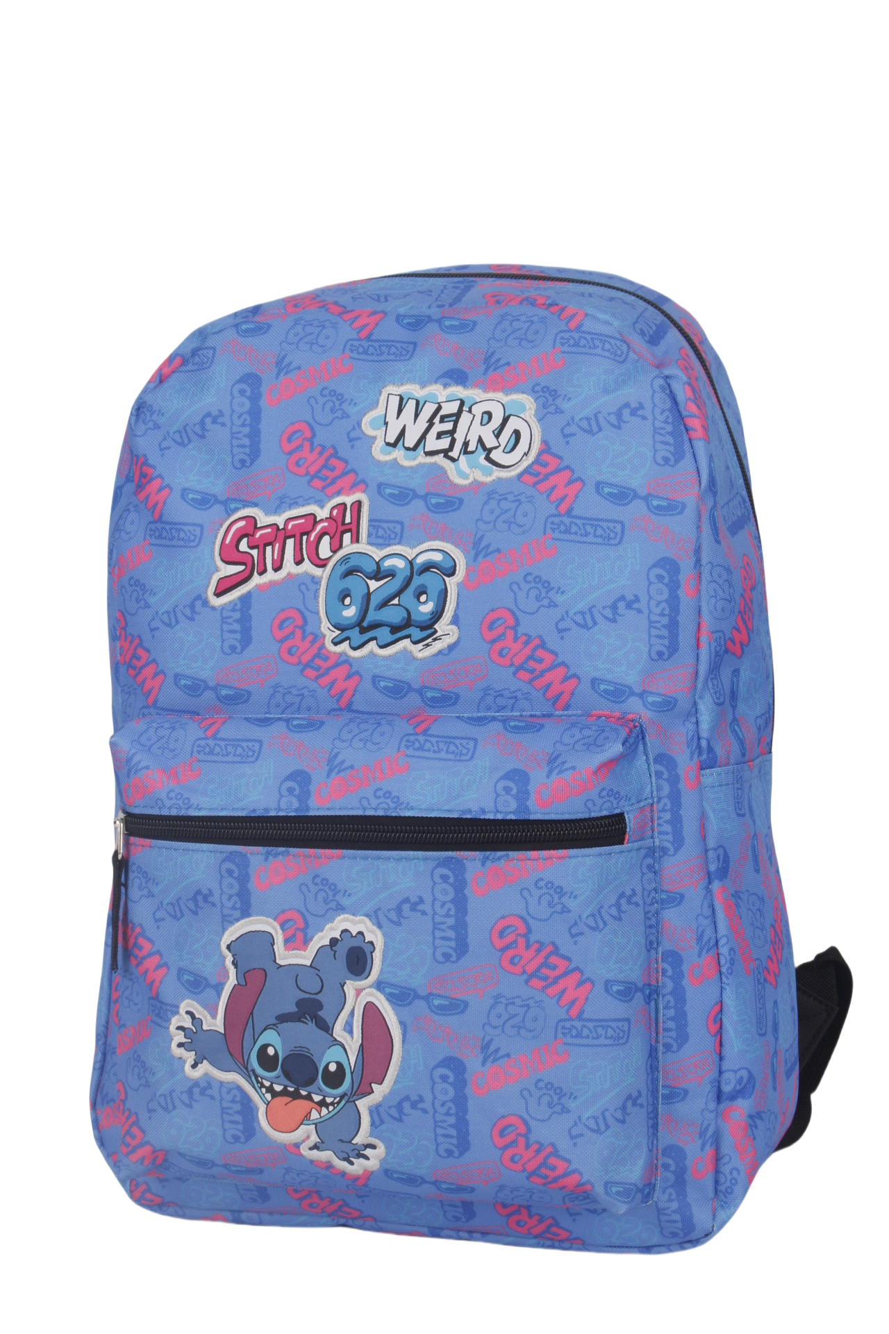 Mochila Juvenil Stitch Parches Lavanda