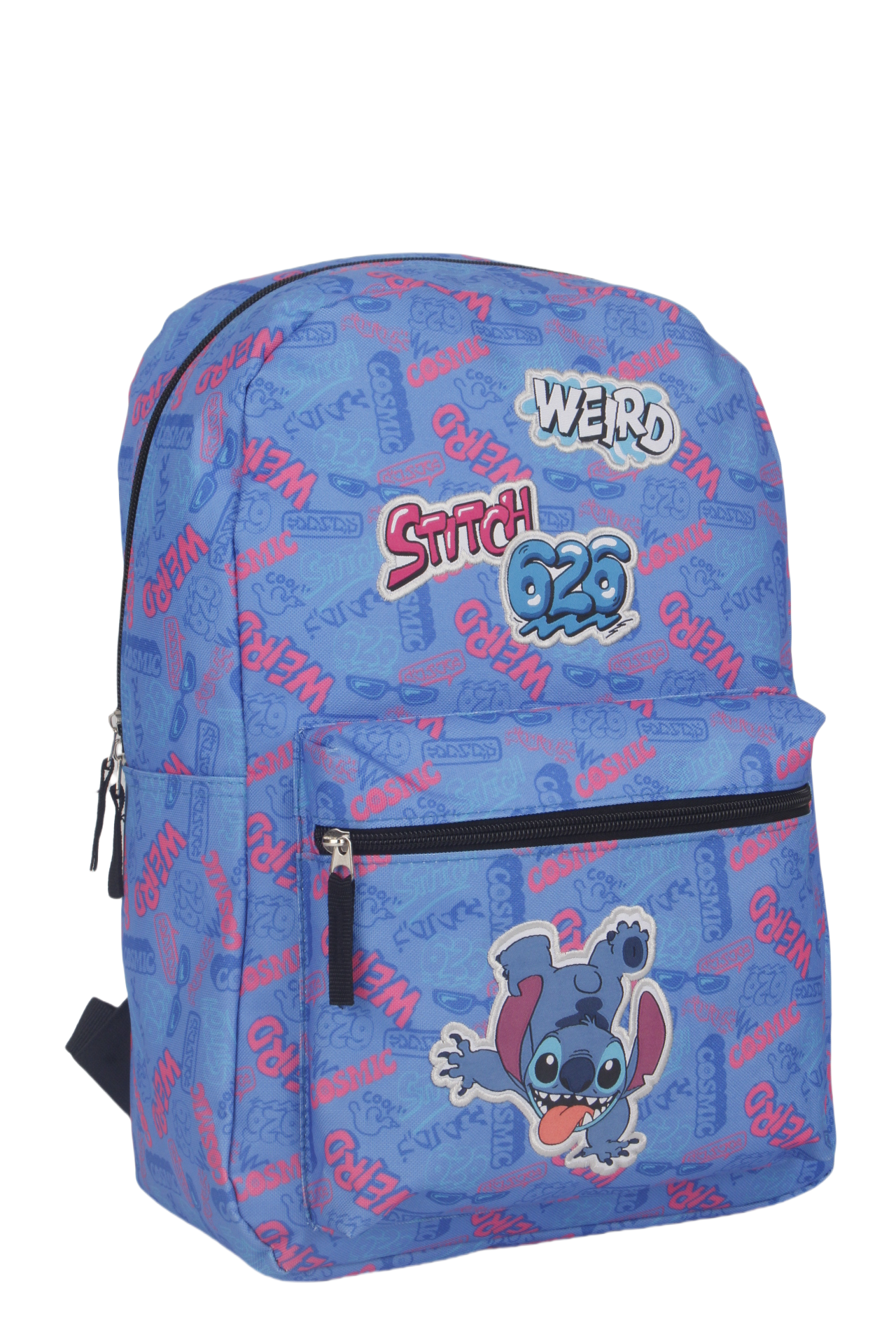 Mochila Juvenil Stitch Parches Lavanda
