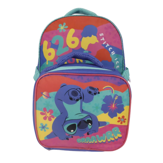 Mochila con Lonchera Stitch