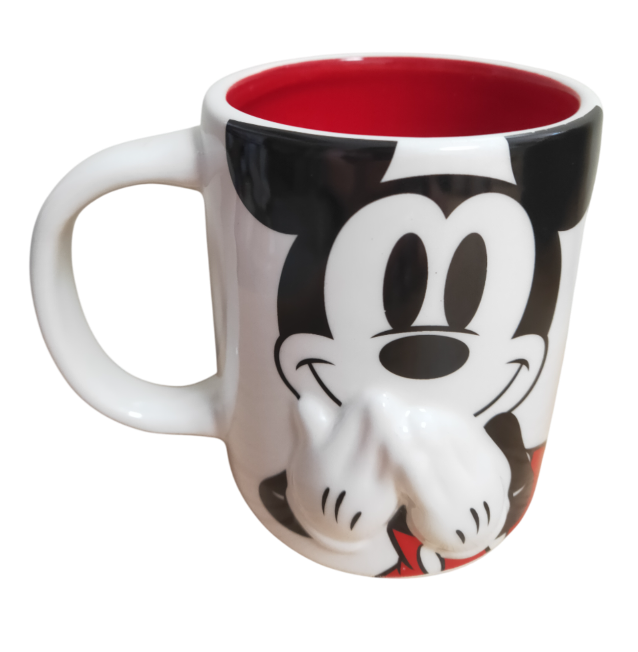 Tazon Ceramica 2D Mickey Mouse Amarillo Rojo