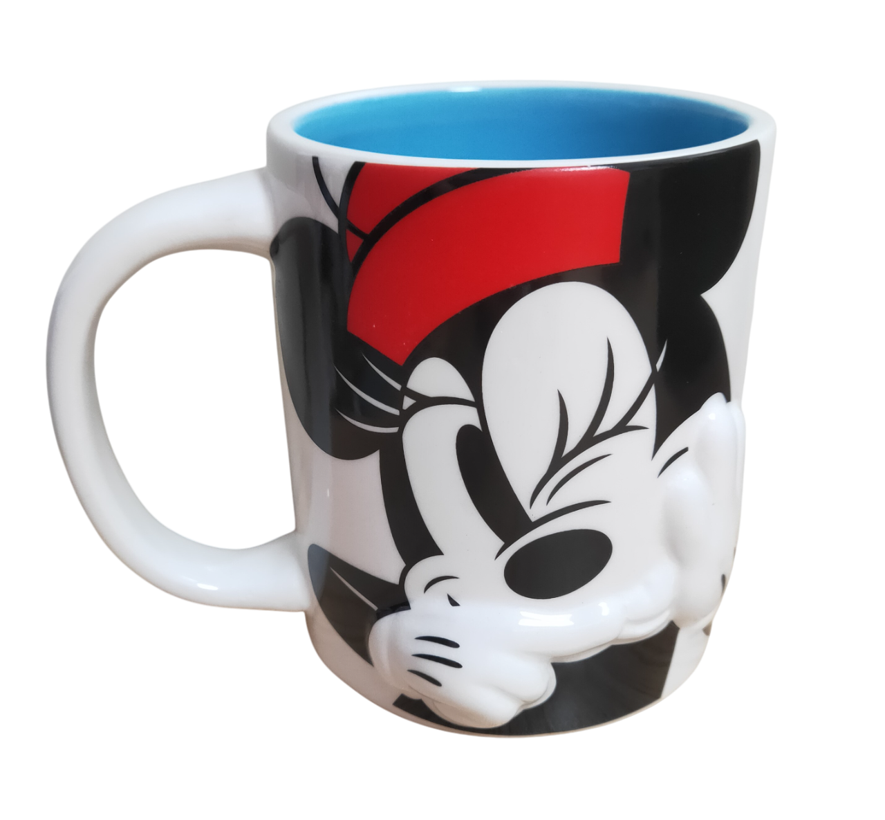 Tazon Ceramica 2D Minnie Mouse Azul