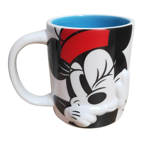Tazon Ceramica 2D Minnie Mouse Azul