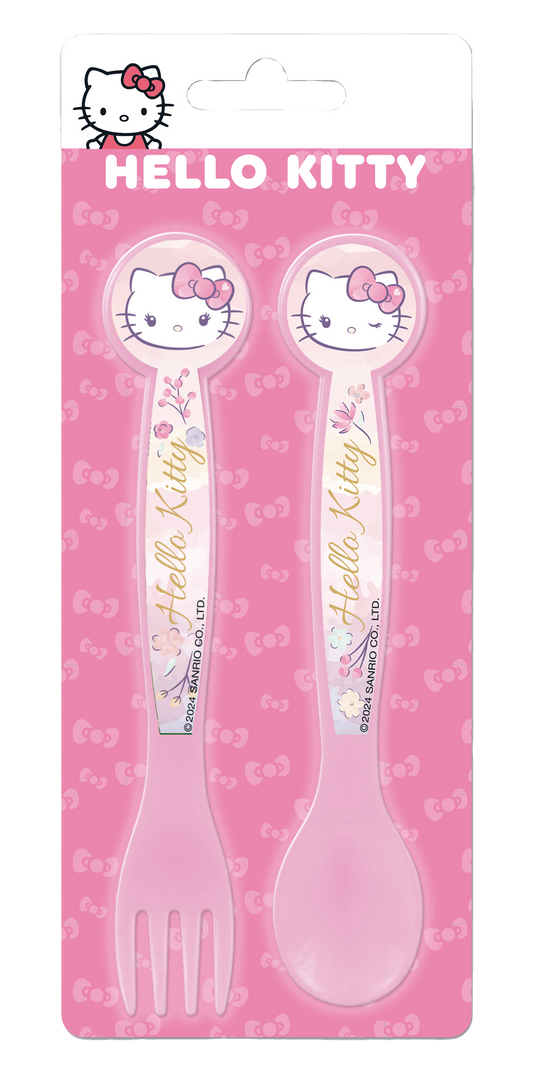 Set Cubiertos 2 Piezas Hello Kitty