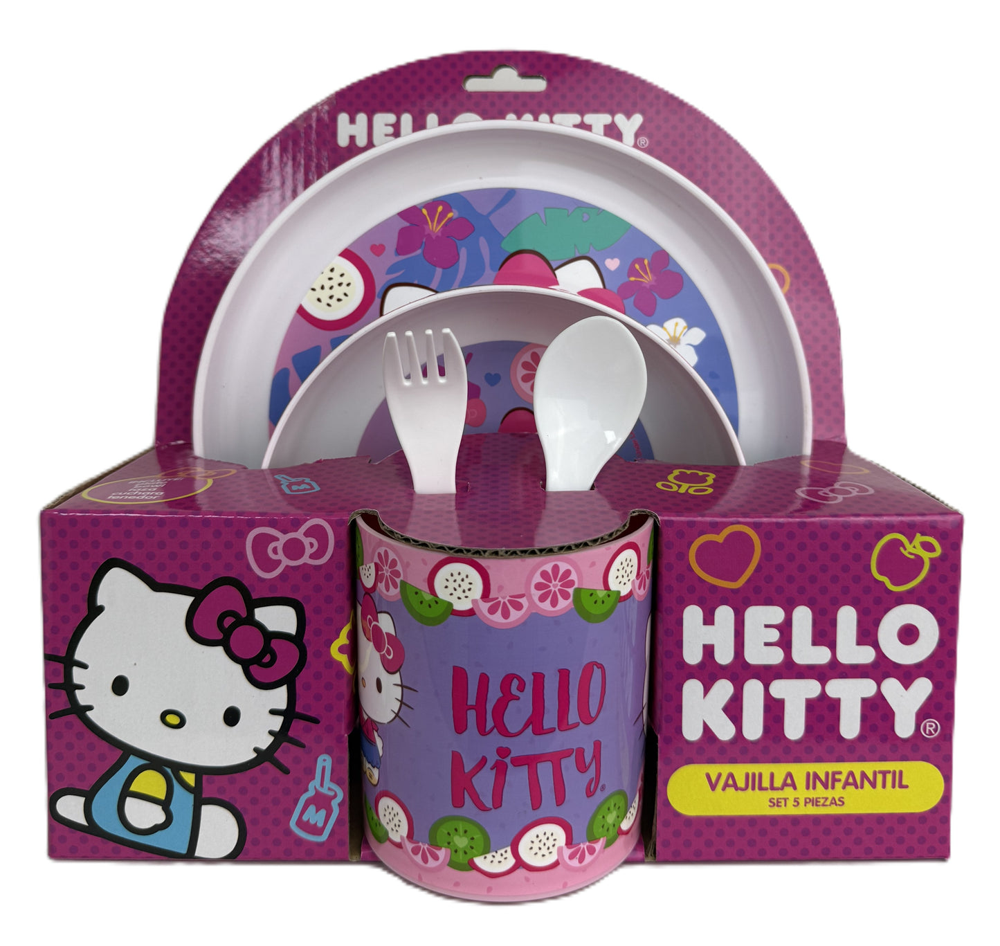 Set Vajilleria 5 Piezas Hello Kitty