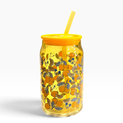 Set 4 Vasos Straw Vidrio 500ml Minnie y Mickey Limoncello Disney