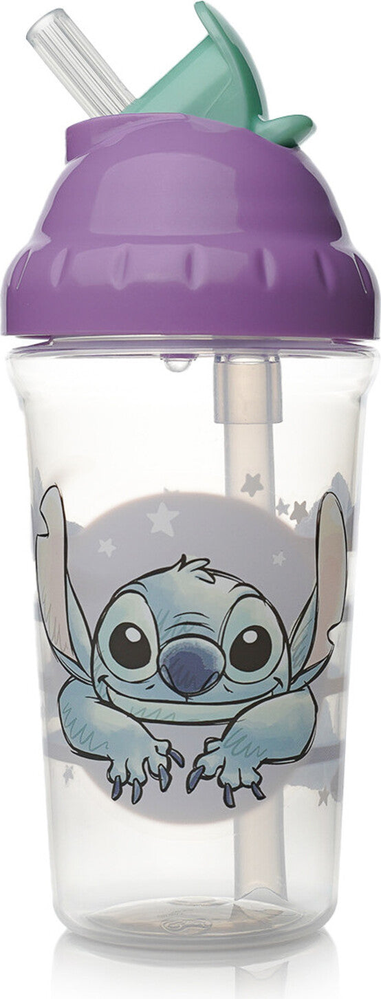 Vaso Con Bombilla Flexible 295ml Stitch
