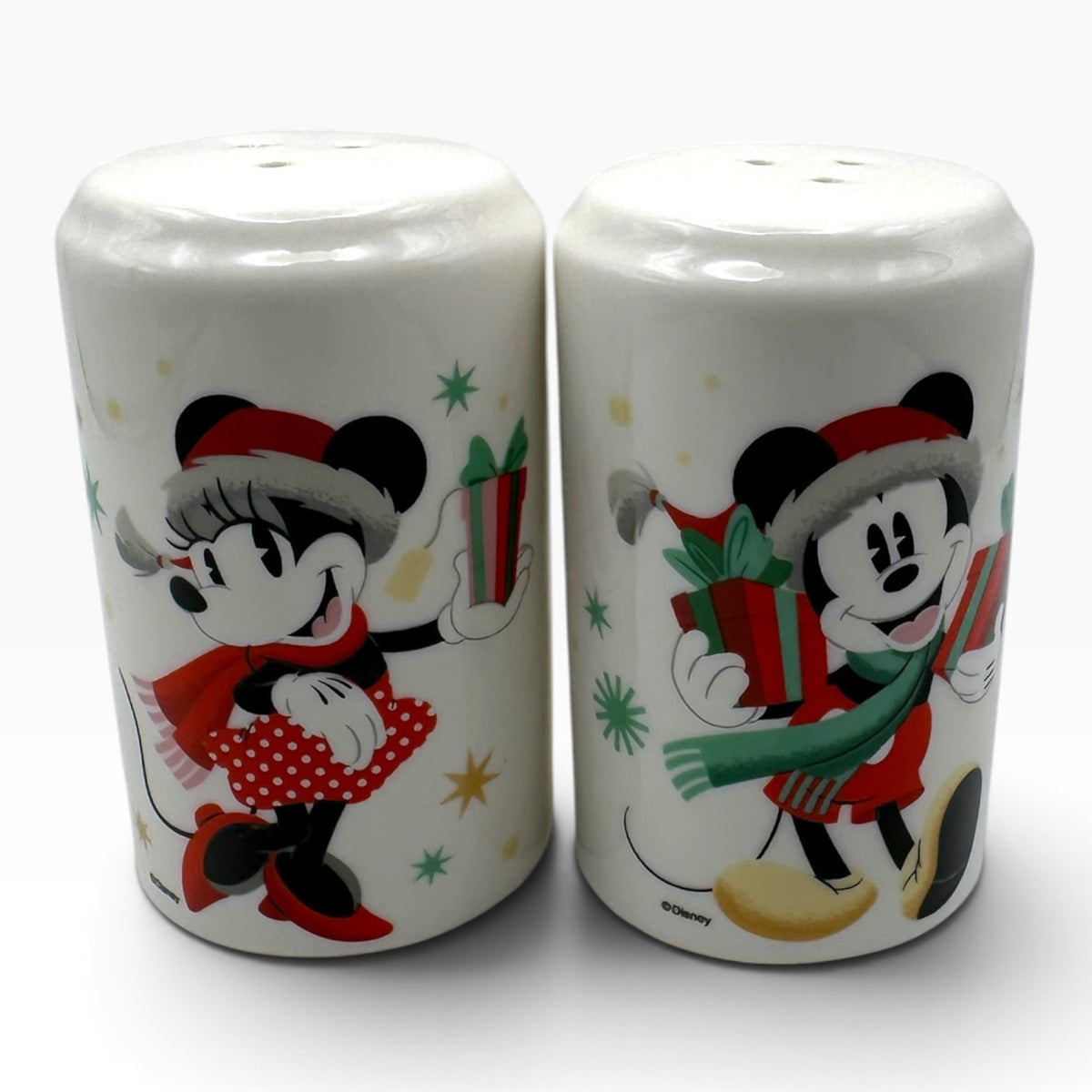 Salero + Pimentero Cerámica Navidad Disney Mickey y Minnie