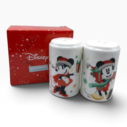 Salero + Pimentero Cerámica Navidad Disney Mickey y Minnie