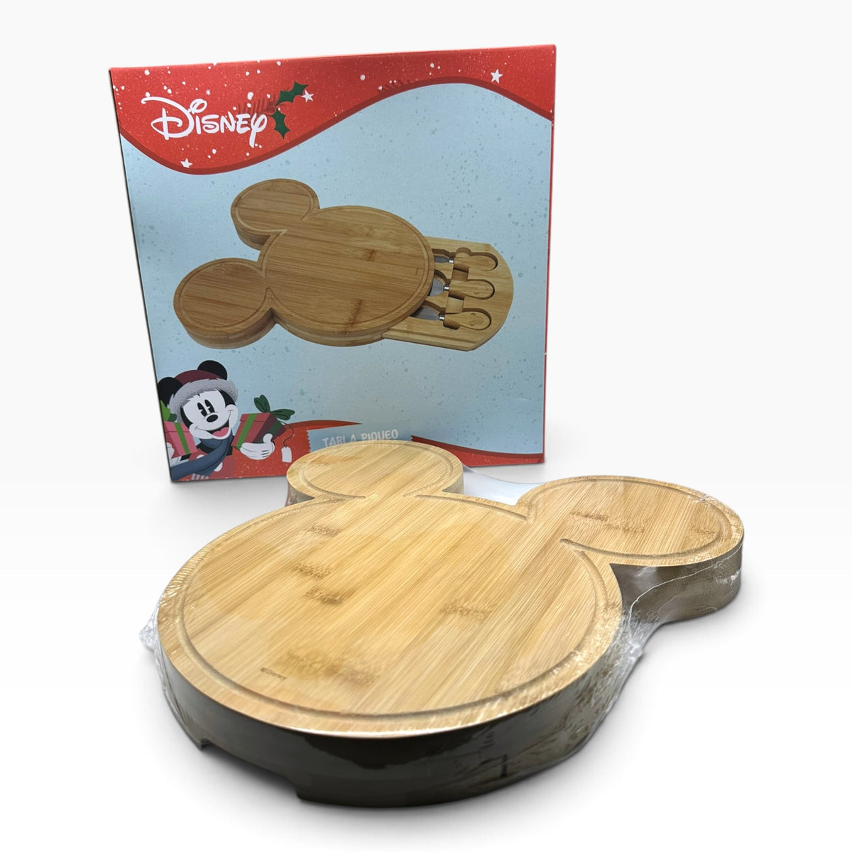 Tabla Piqueo Quesos Madera Navidad Disney Mickey