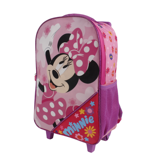 Mochila Infantil con Ruedas 15" Minnie Rosa