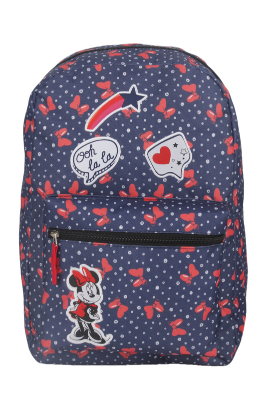 Mochila Juvenil Minnie Parches