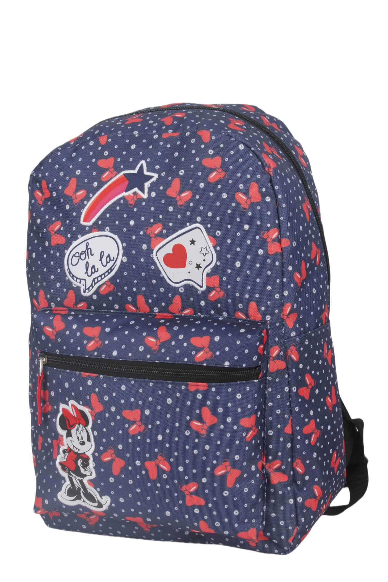 Mochila Juvenil Minnie Parches