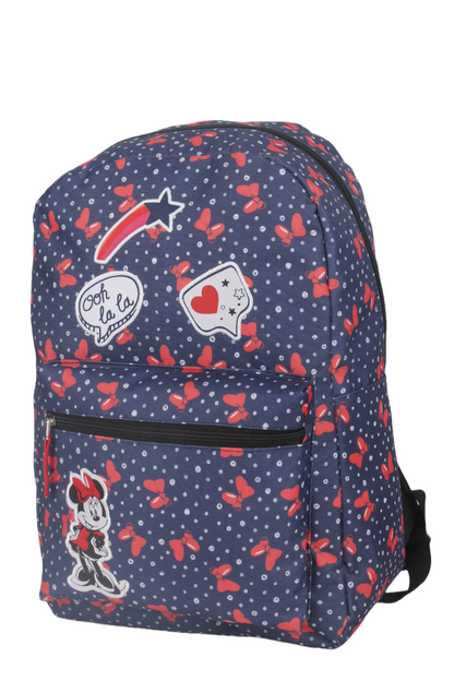 Mochila Juvenil Minnie Parches
