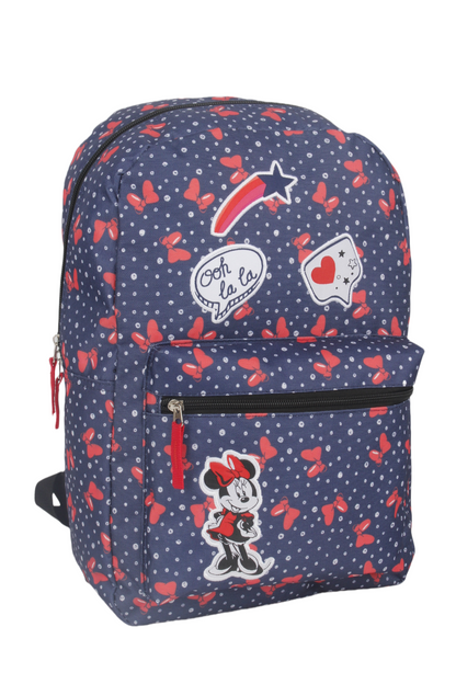 Mochila Juvenil Minnie Parches