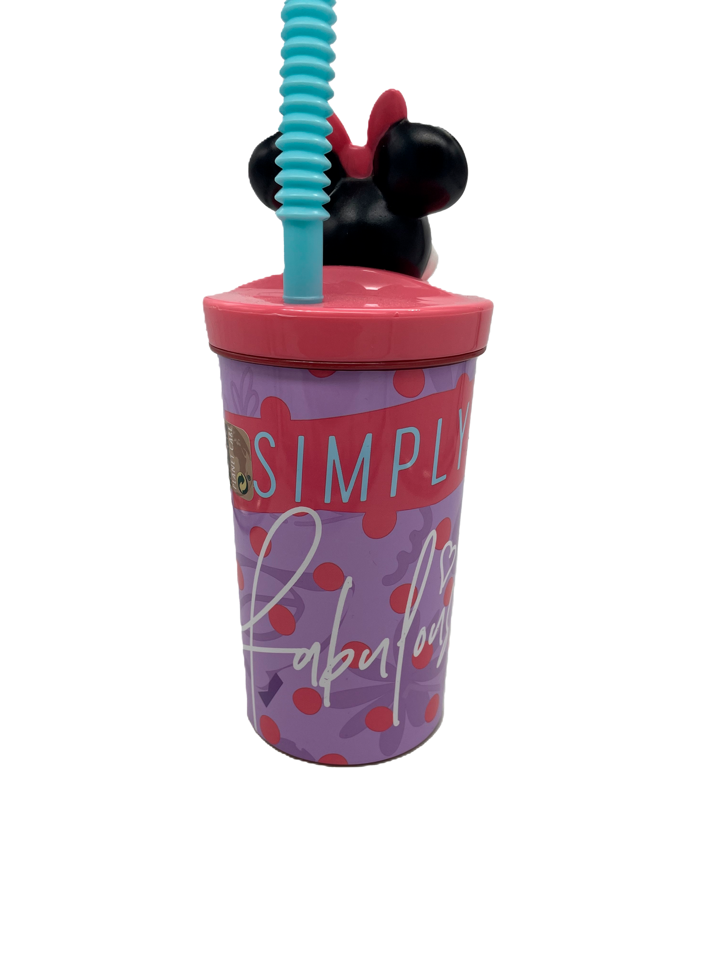 Vaso Con Bombilla Minnie Mouse 3D 360ml