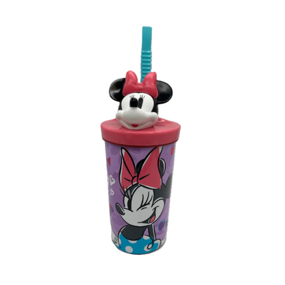 Vaso Con Bombilla Minnie Mouse 3D 360ml