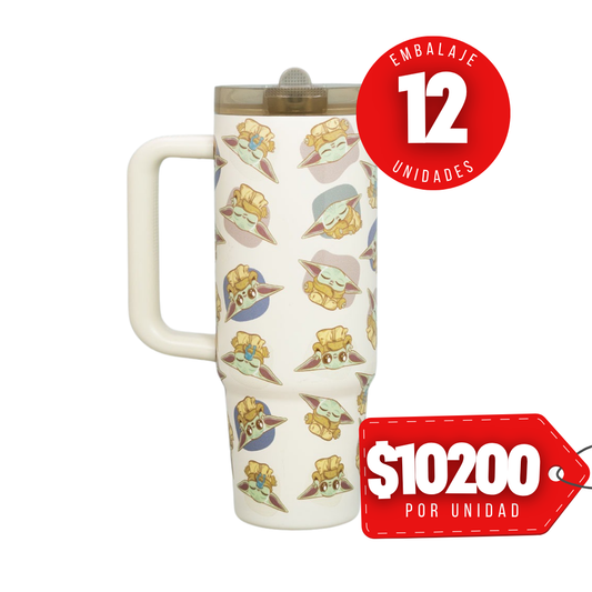 x Mayor Mug Termico 30 Oz Grogu Star Wars Yoda Beige 900ml