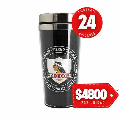 x Mayor Mug Termico Logo Plateado Colo Colo