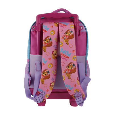 Mochila Infantil Con Ruedas 15" Paw Patrol Girl Lila