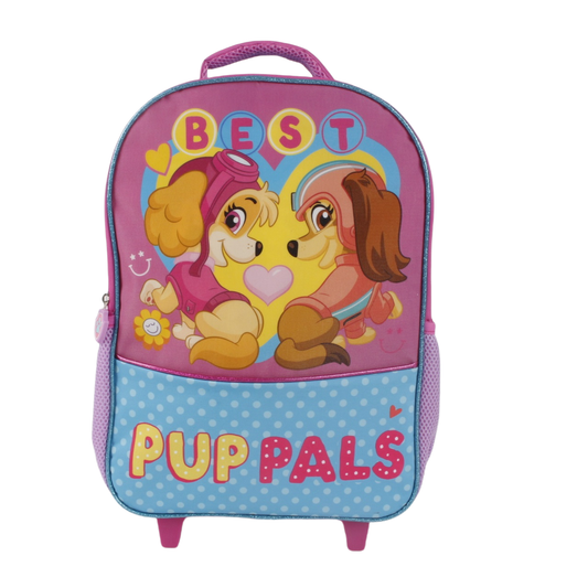 Mochila Infantil Con Ruedas 15" Paw Patrol Girl Lila