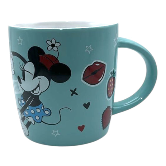 Tazon Romantico Mickey y Minnie Mouse Turquesa