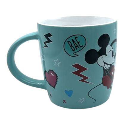 Tazon Romantico Mickey y Minnie Mouse Turquesa
