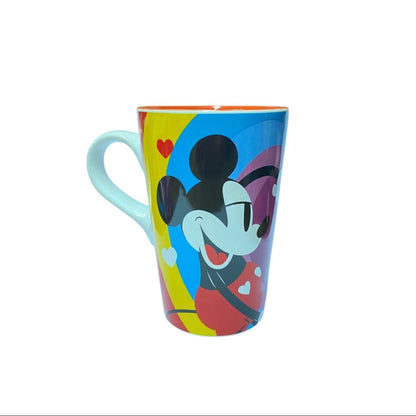 Tazon Conico Romantico Mickey y Minnie 380ml Arcoiris