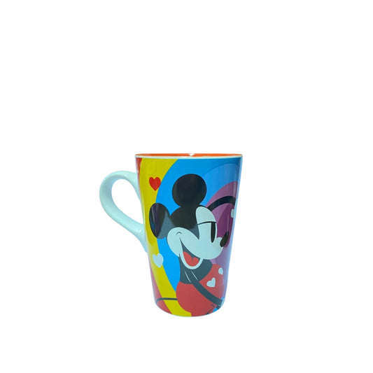 Tazon Conico Romantico Mickey y Minnie 380ml Arcoiris