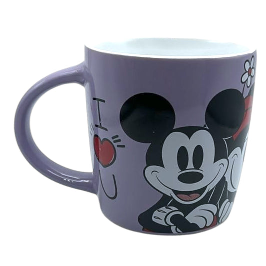 Tazon Romantico Mickey y Minnie Mouse Lila