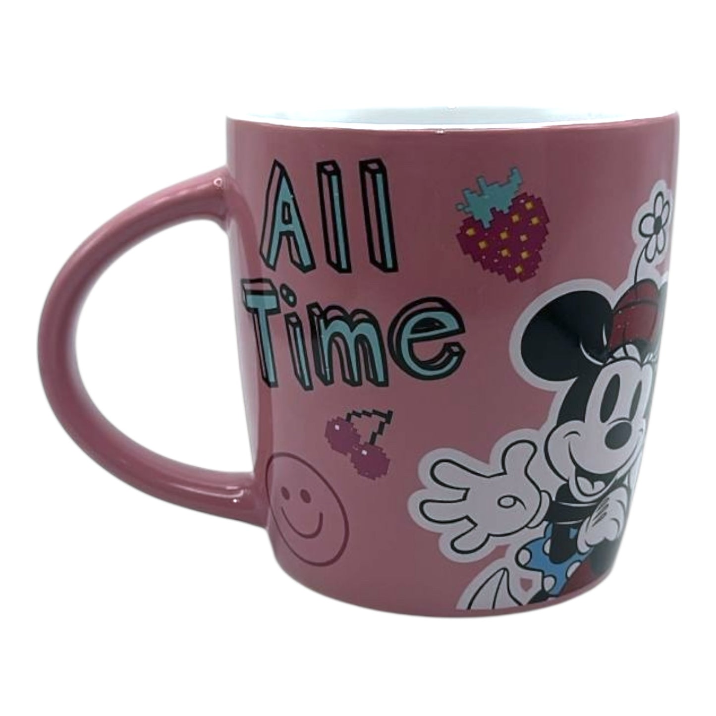 Tazon Romantico Mickey y Minnie Mouse Rosa