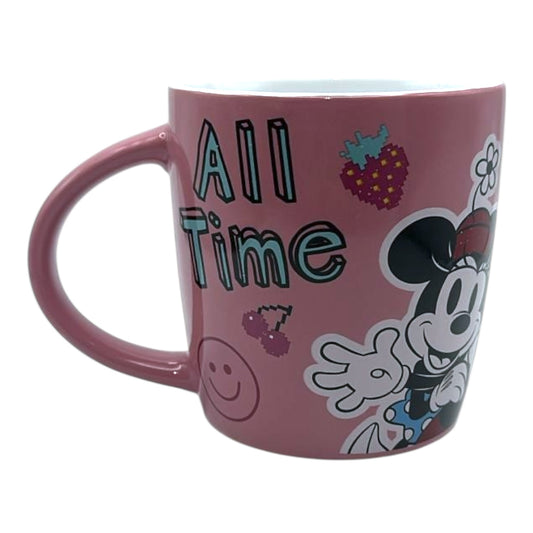 Tazon Romantico Mickey y Minnie Mouse Rosa