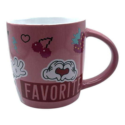 Tazon Romantico Mickey y Minnie Mouse Rosa