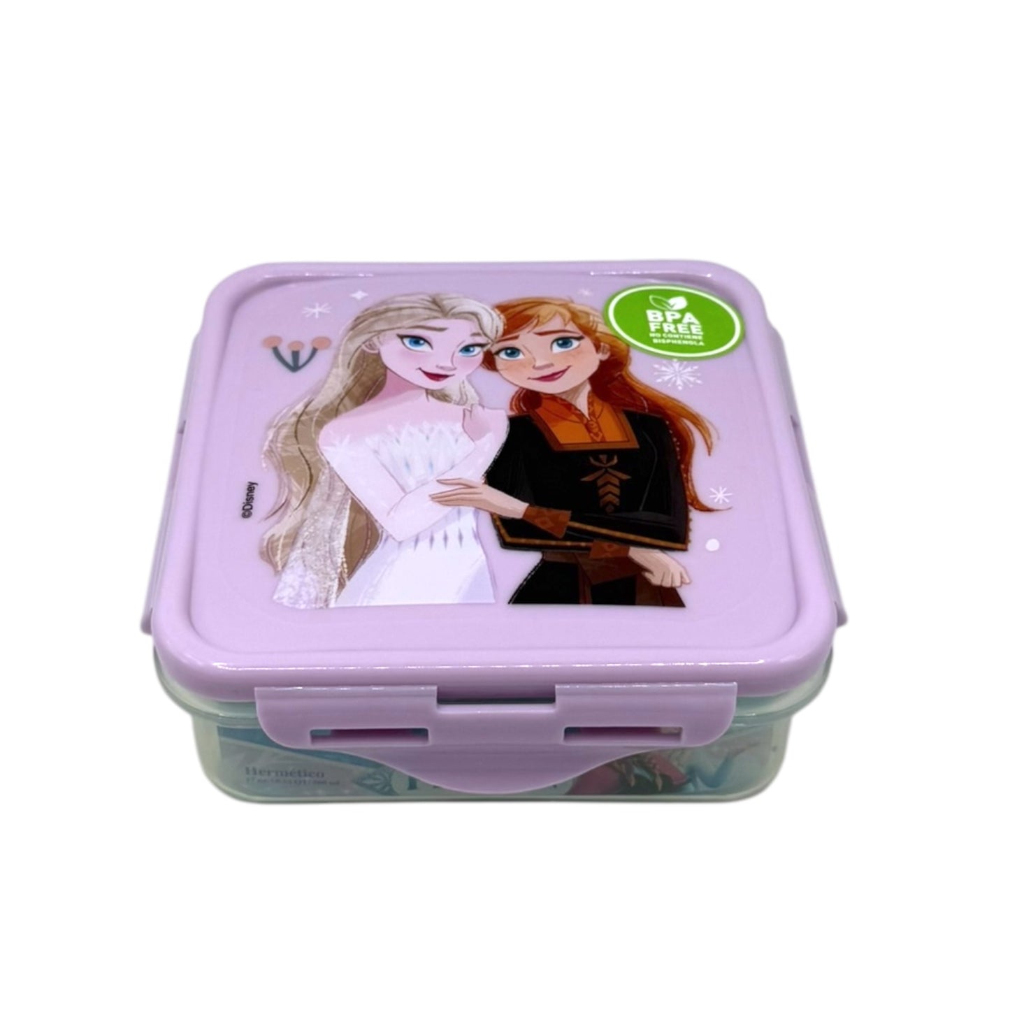 Hermetico Cuadrado 500ml Frozen Elsa y Anna