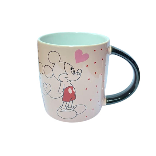 Tazon Romantico Mickey y Minnie Mouse Coral