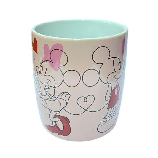 Tazon Romantico Mickey y Minnie Mouse Coral