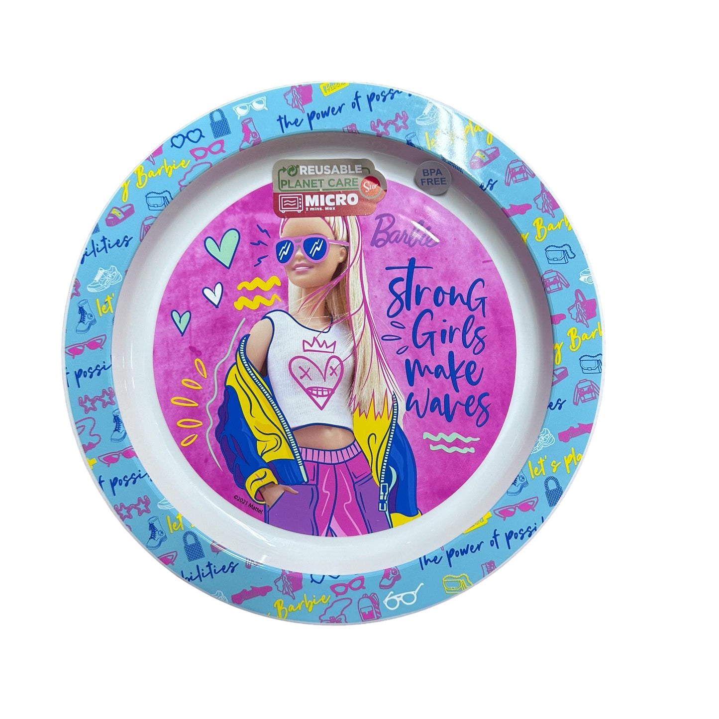 Plato Apto Microondas Barbie