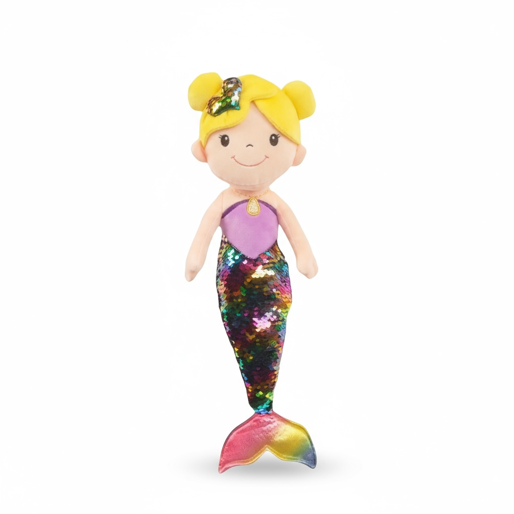 Muñeca Sirena 50cm Cola Lila