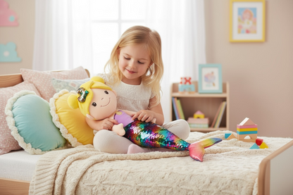 Muñeca Sirena 50cm Cola Lila