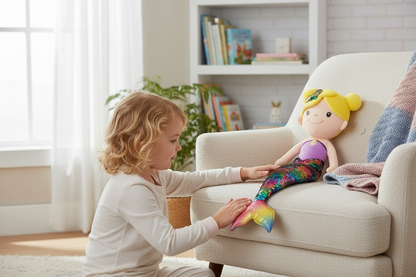 Muñeca Sirena 50cm Cola Lila