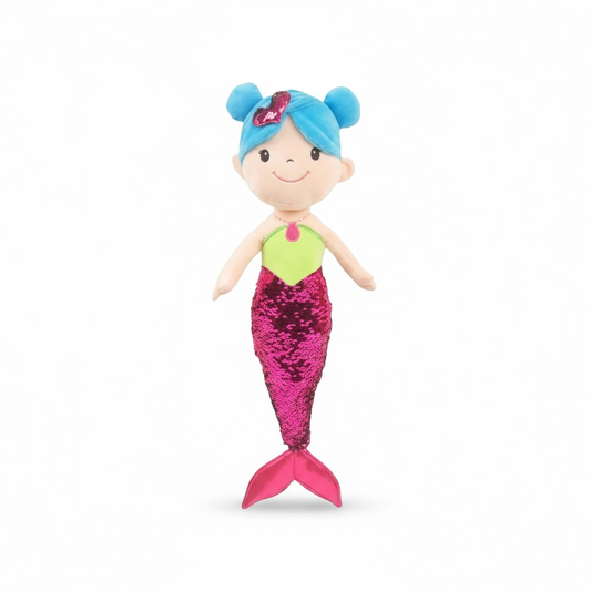 Muñeca Sirena 50cm Cola Fucsia