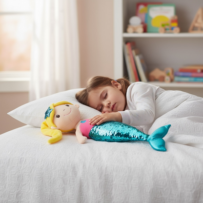 Muñeca Sirena 50cm Cola Azul