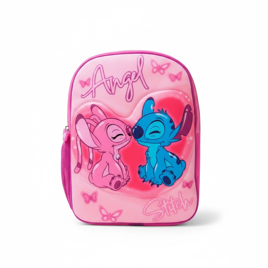 Mochila Stitch & Angel Infantil Soft Quilt