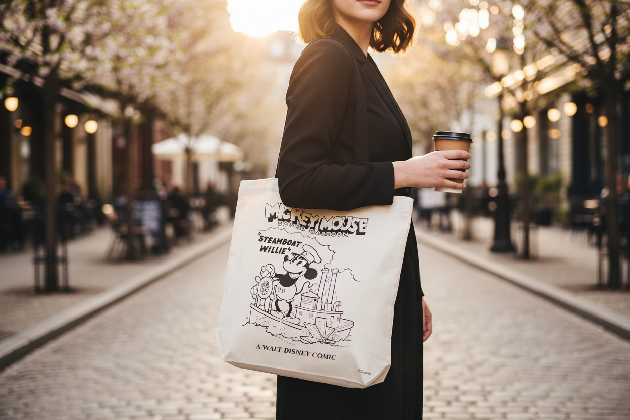 Bolsa Erre Mickey y Minnie Algodón 36x36cm Modelo 4